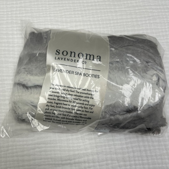 Sonoma Lavender Spa Booties Platinum Angora Heat Cold Soothe Relax Feet Relief - Picture 11 of 16